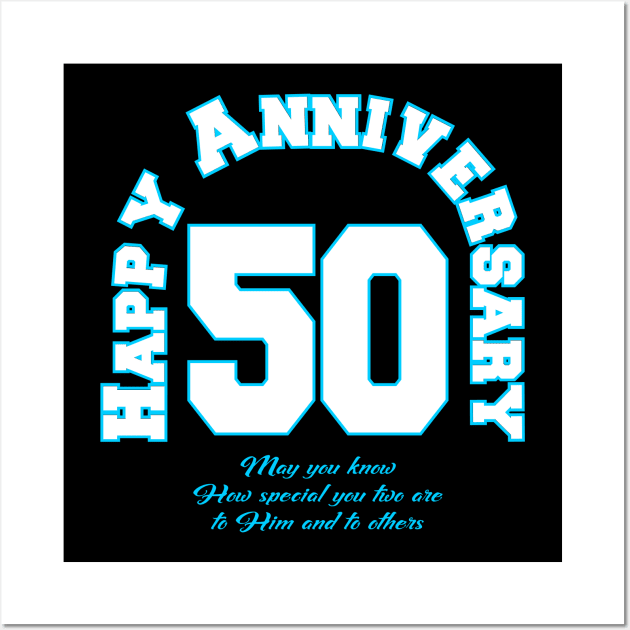 Happy anniversary 50 Wall Art by Rombenk art